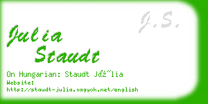 julia staudt business card